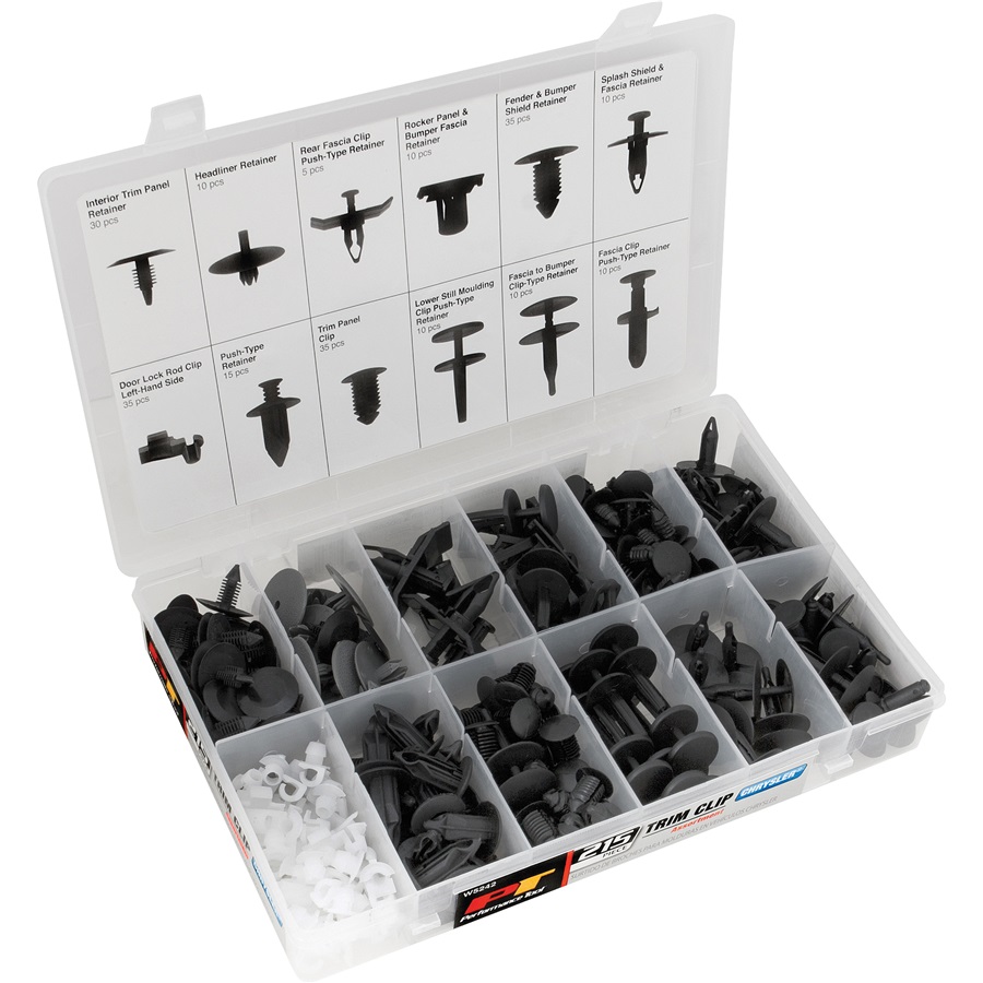 Performance Tool® 215-Pc Chrysler Trim Clip Assortment