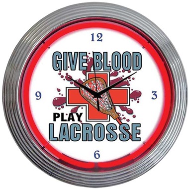 Lacrosse Neon Wall Clock
