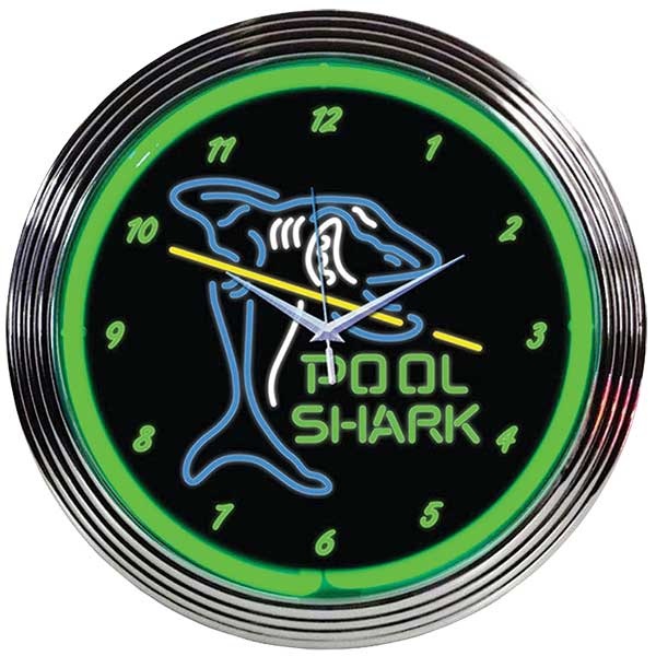 Pool Shark Neon Wall Clock
