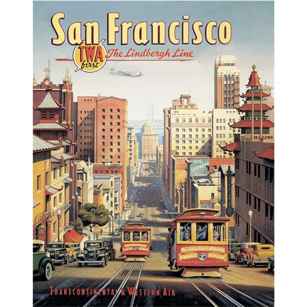 Erickson - San Francisco Tin Sign - 12-1/2"W x 16"H