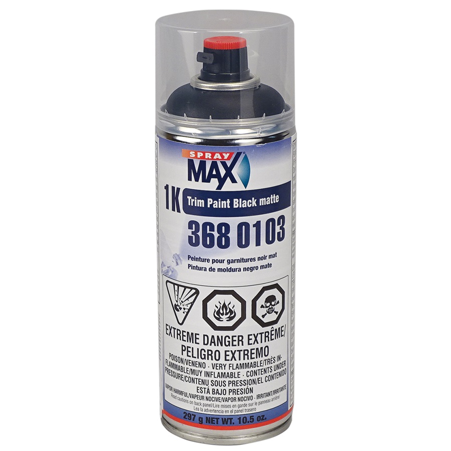 SprayMax® 1K Trim Paint - Matte Black, 10.5 oz