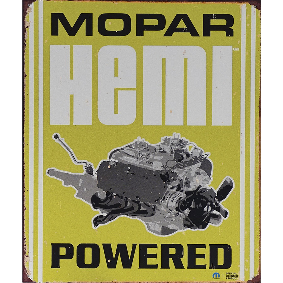 Mopar Hemi Tin Sign - 12-1/2"W x 16"H