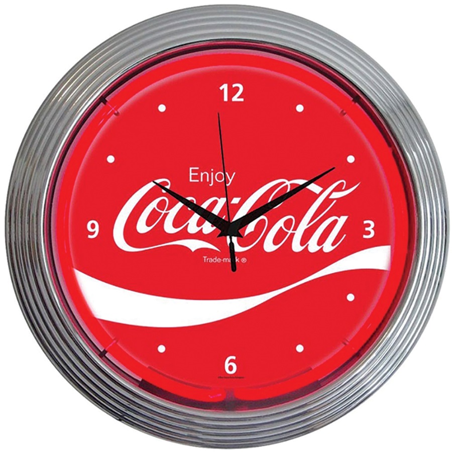 Coca-Cola Wave Neon Wall Clock