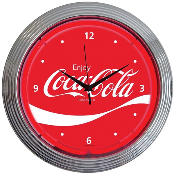 Coca-Cola Wave Neon Wall Clock