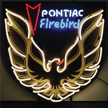 Pontiac Firebird Gold Neon Sign