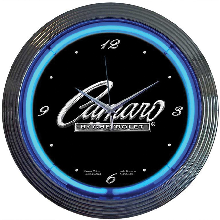 Camaro Script Neon Wall Clock