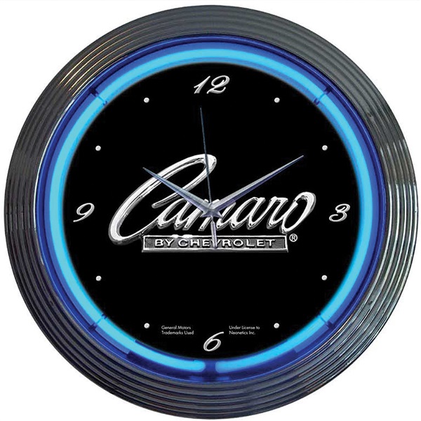 Camaro Script Neon Wall Clock