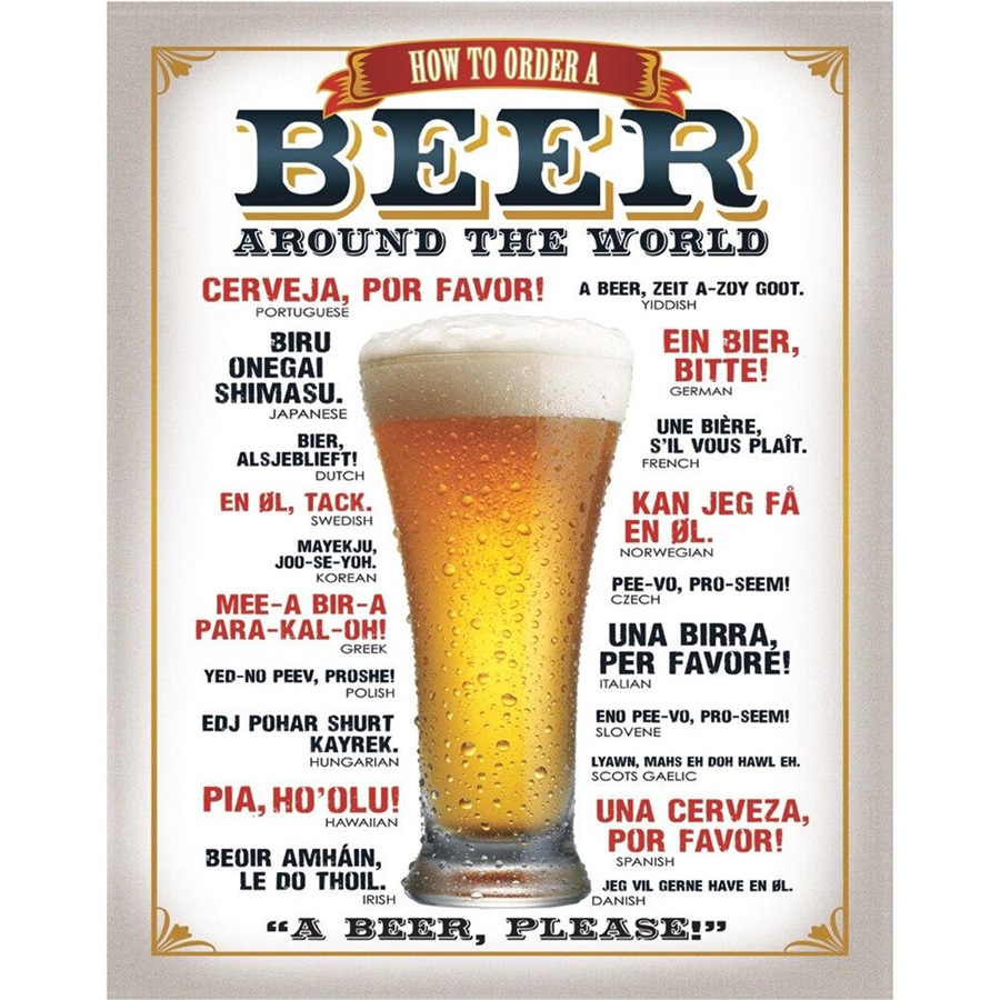 How to Order a Beer Tin Sign - 12-1/2"W x 16"H