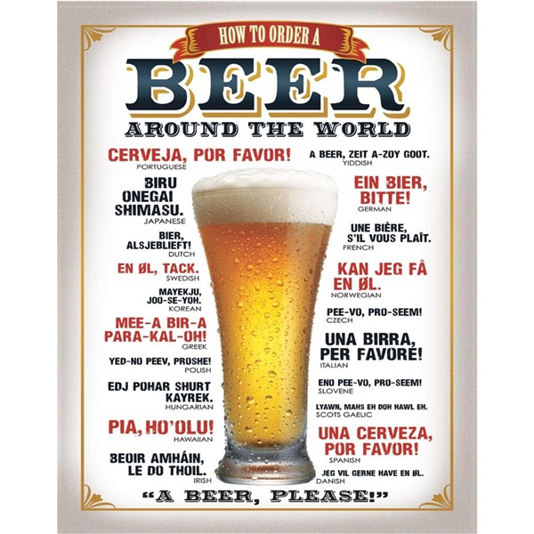 How to Order a Beer Tin Sign - 12-1/2"W x 16"H