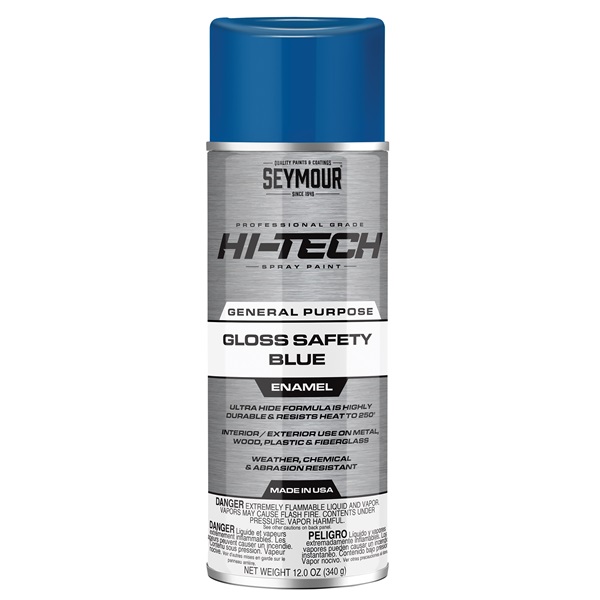 SEYMOUR® HI-TECH Spray Enamels - Gloss Safety Blue, 12 oz