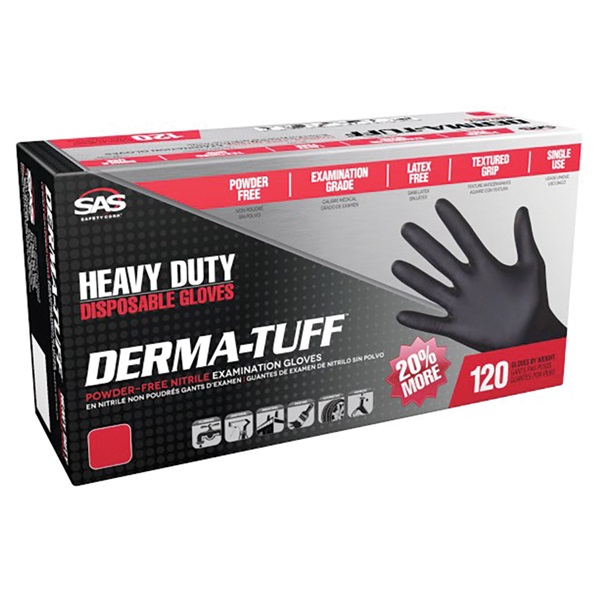 DERMA-TUFF™ Disposable Nitrile Work Gloves, Lrg