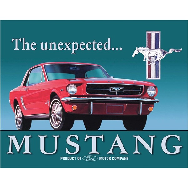 Ford Mustang Tin Sign - 16"W x 12-1/2"H