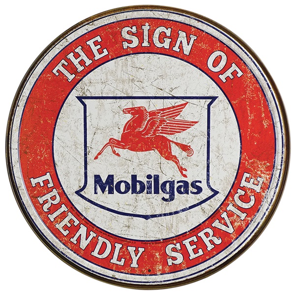 Mobil Friendly Aluminum-Style Sign - 11-3/4" Dia