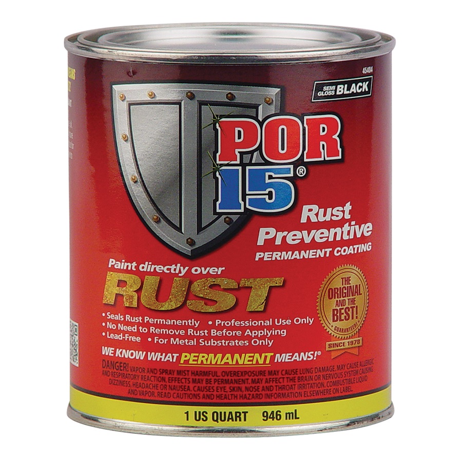 POR-15® Rust Preventive Paint - Semi-Gloss Black, Qt