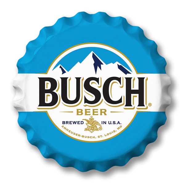 Busch Bottle Cap Aluminum-Style Sign - 18" Dia