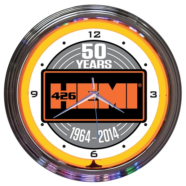 Hemi 50th Anniversary (Mopar) Neon Wall Clock