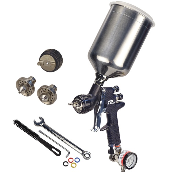 TP Tools® Graphite HVLP Spray Gun & DeVILBISS® High-Efficiency Clearcoat Air Cap Kit