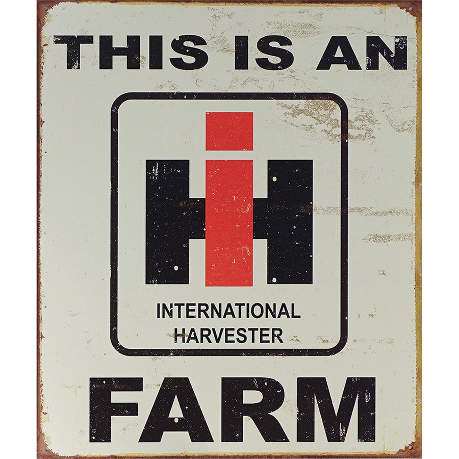 Intl Harvester Farm Tin Sign - 12-1/2"W x 16"H