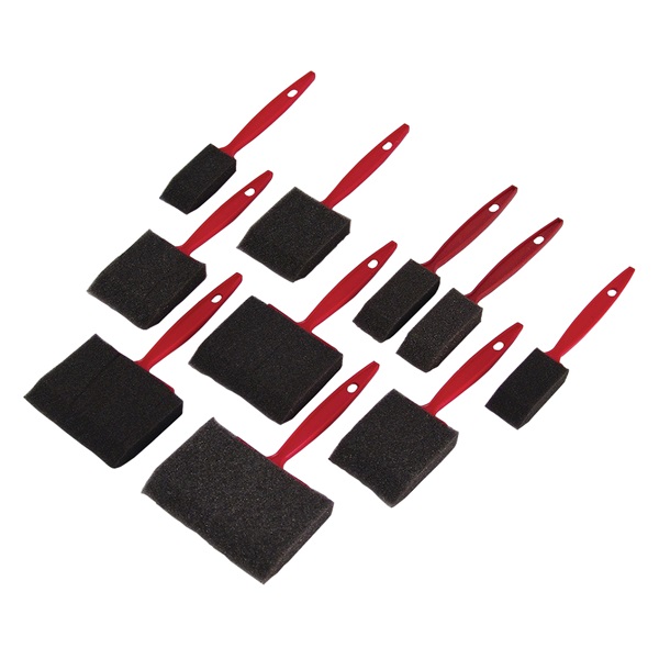 10-Pc Foam Brush Kit