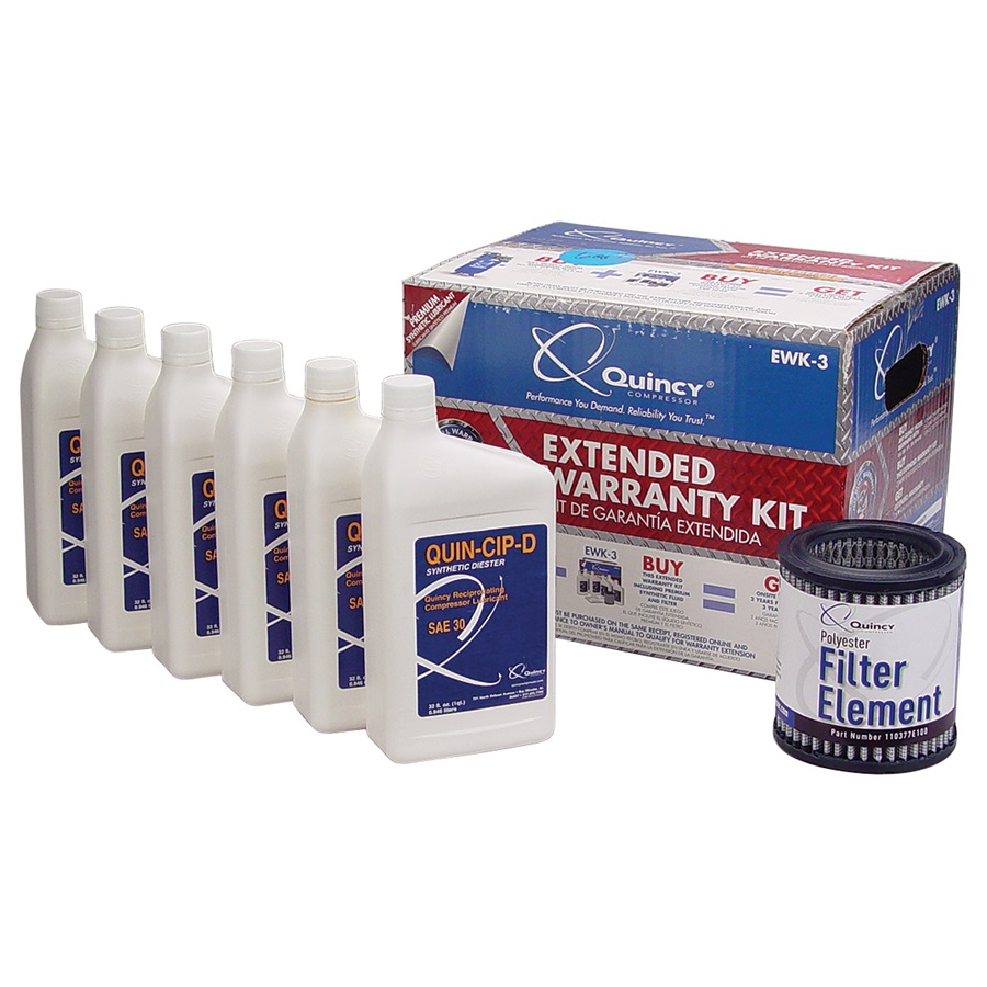 Quincy QT-5 & 7.5 Pro Compressor Extended Warranty Kit