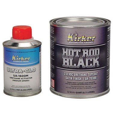 Kirker Hot Rod Black Satin Finish Urethane Topcoat 1-Qt Kit