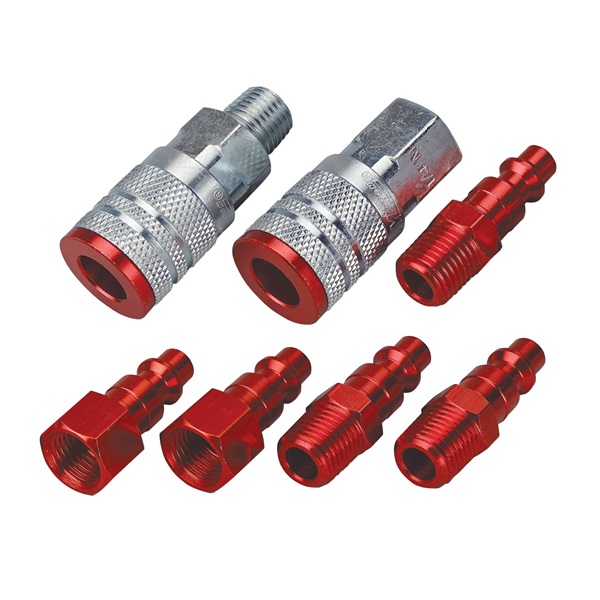 7-Pc Milton® Color Fit Coupler Set - 1/4" M-Style Couplers & Plugs