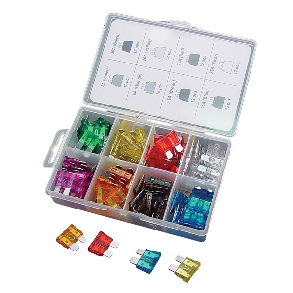 96-Pc ATO/ATC Standard Blade Fuse Assortment