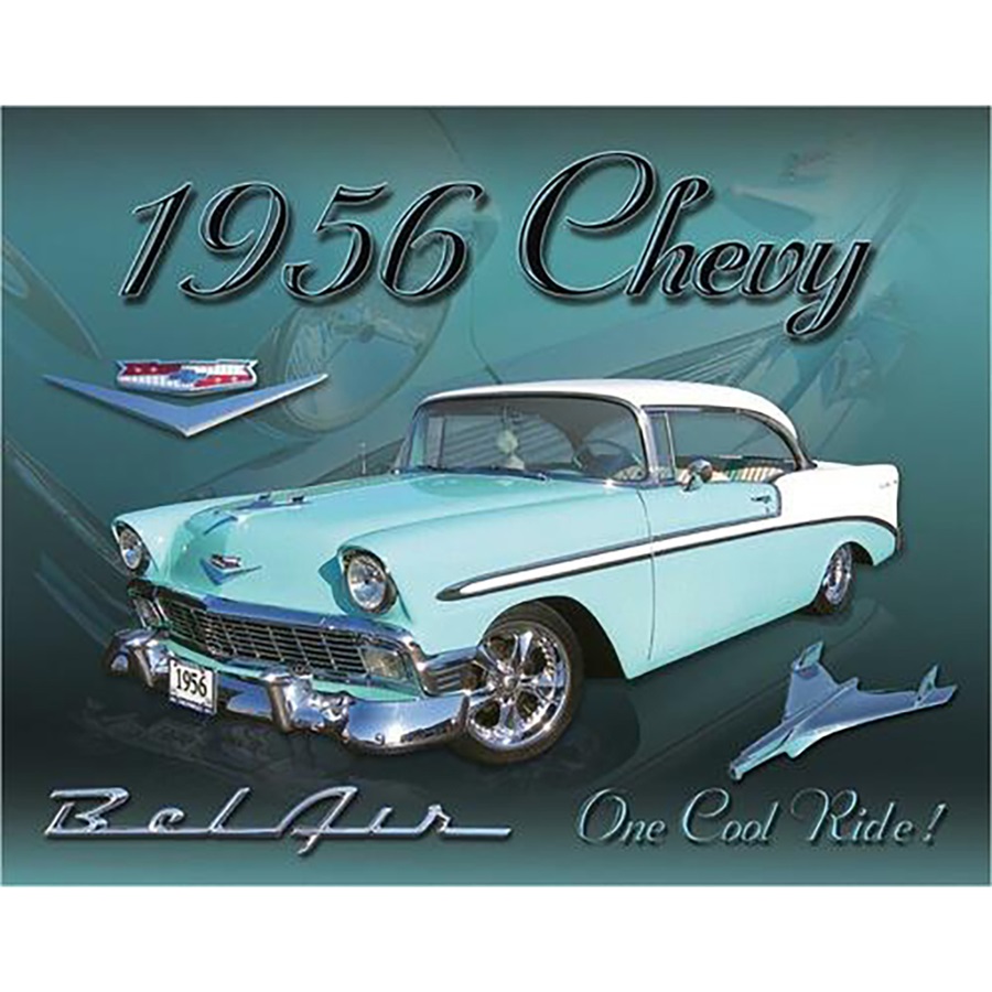 1956 Bel Air Tin Sign - 16"W x 12-1/2"H