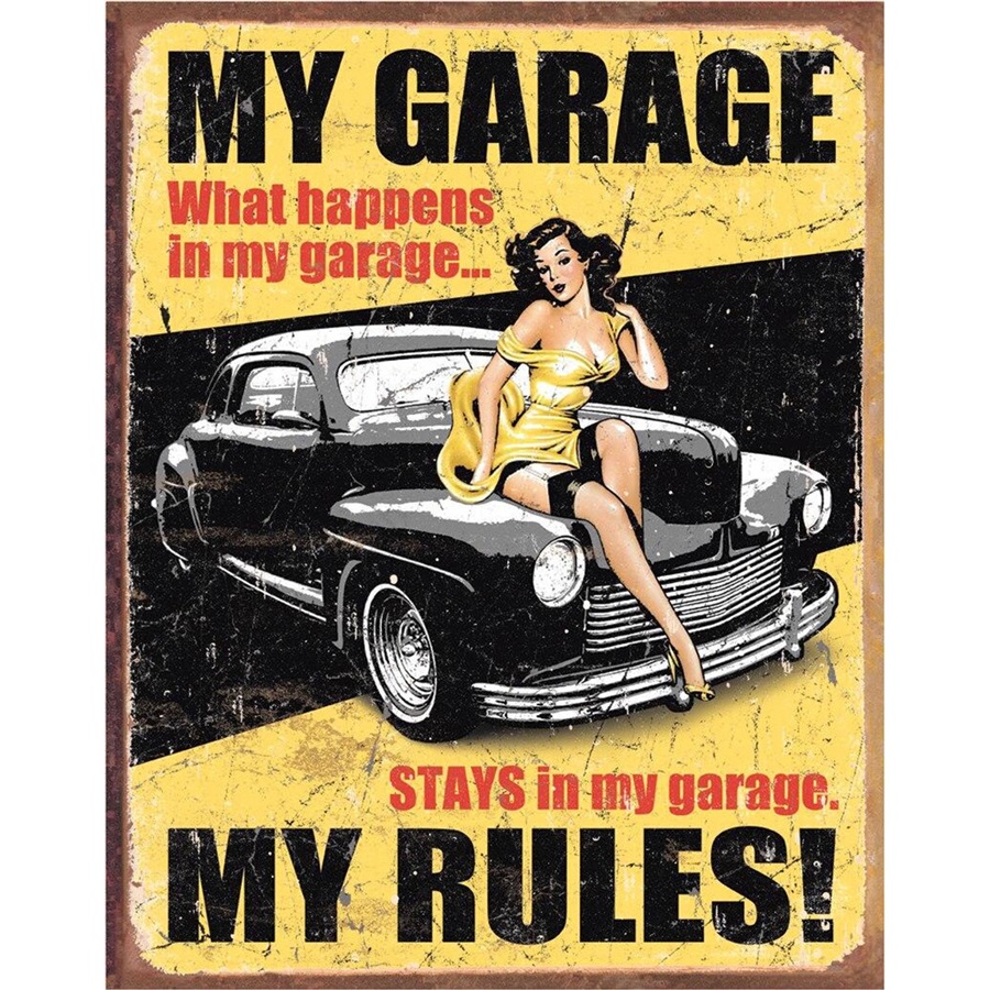 Legends - My Garage Tin Sign - 12-1/2"W x 16"H