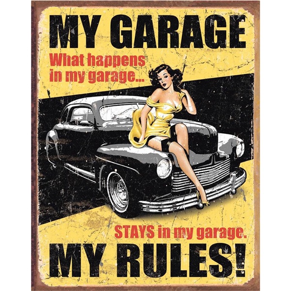 Legends - My Garage Tin Sign - 12-1/2"W x 16"H