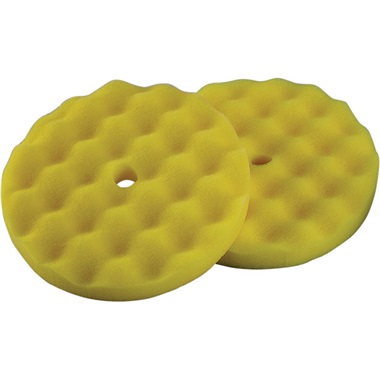 TP Tools® 8" Waffle-Style Yellow Foam Buffing Pad, 2 Pk