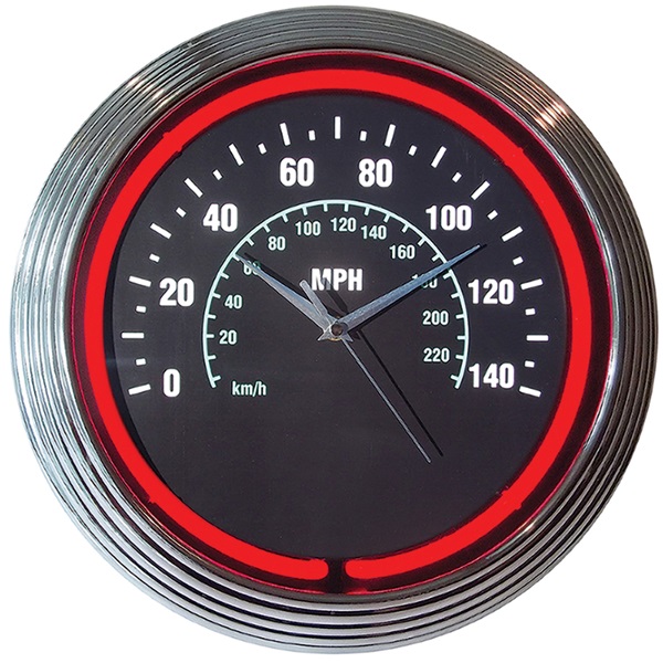 Speedometer Neon Wall Clock