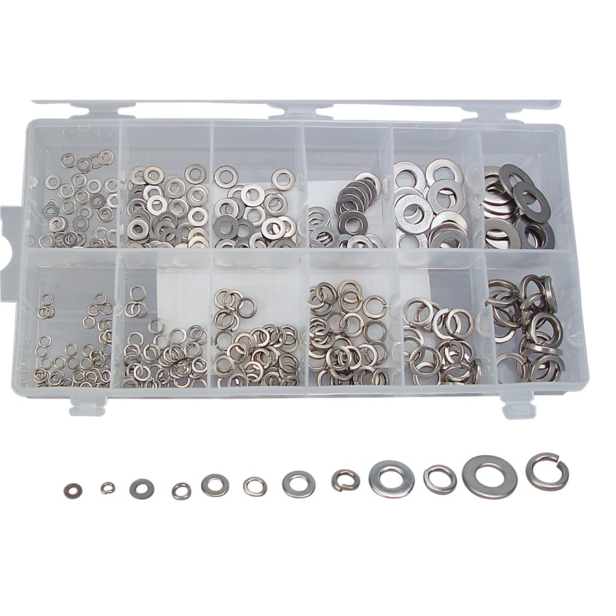 350-Pc Lock and Flat Washers