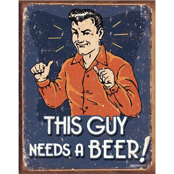 Schonberg - This Guy Tin Sign - 12-1/2"W x 16"H