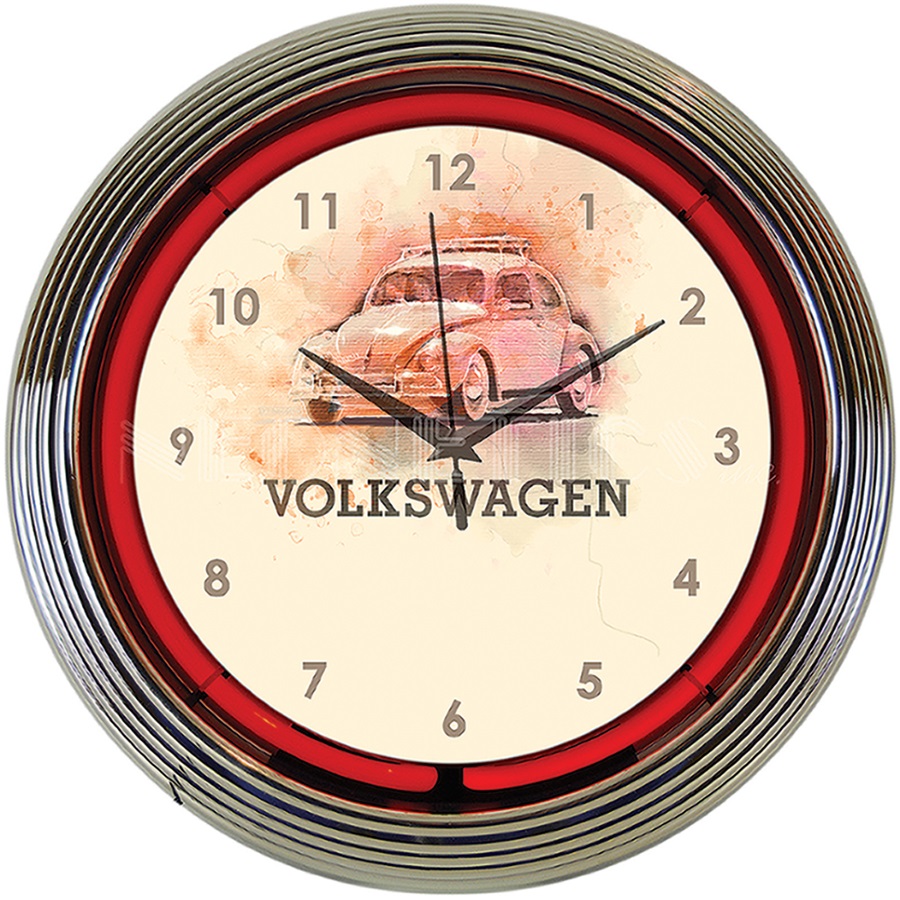 Volkswagen Beetle Neon Wall Clock