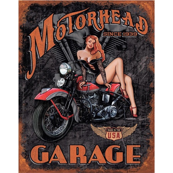 Legends - Motorhead Garage Tin Sign - 12-1/2"W x 16"H