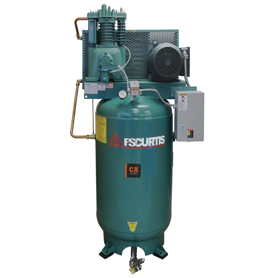 FS-Curtis 7.5HP, 2-Cyl, 2-Stage 80-Gal H.D. Air Compressor