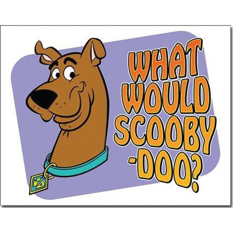 Scooby Doo - WWSD Tin Sign - 16"W x 12-1/2"H