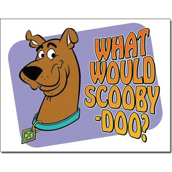 Scooby Doo - WWSD Tin Sign - 16"W x 12-1/2"H