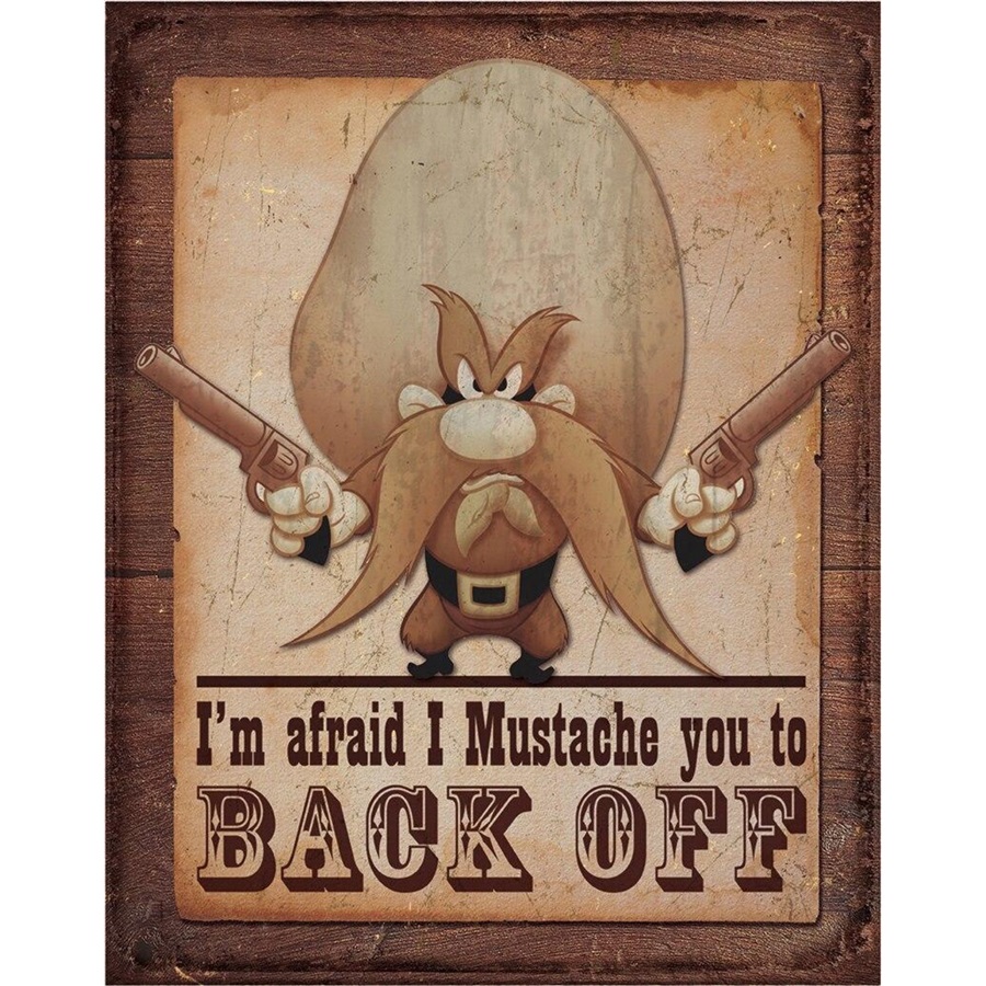 Yosemite Sam Tin Sign - 12-1/2"W x 16"H