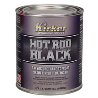 Kirker Hot Rod Black - Urethane Topcoat, Satin Finish, 3/4 Qt