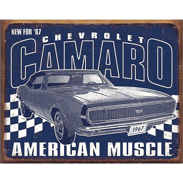 Camaro - 1967 Muscle Tin Sign - 16"W x 12-1/2"H