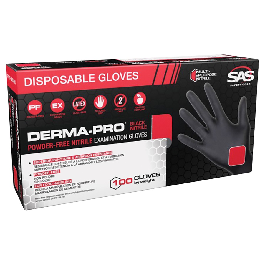 DERMA-PRO™ Disposable Nitrile Work Gloves, Lrg