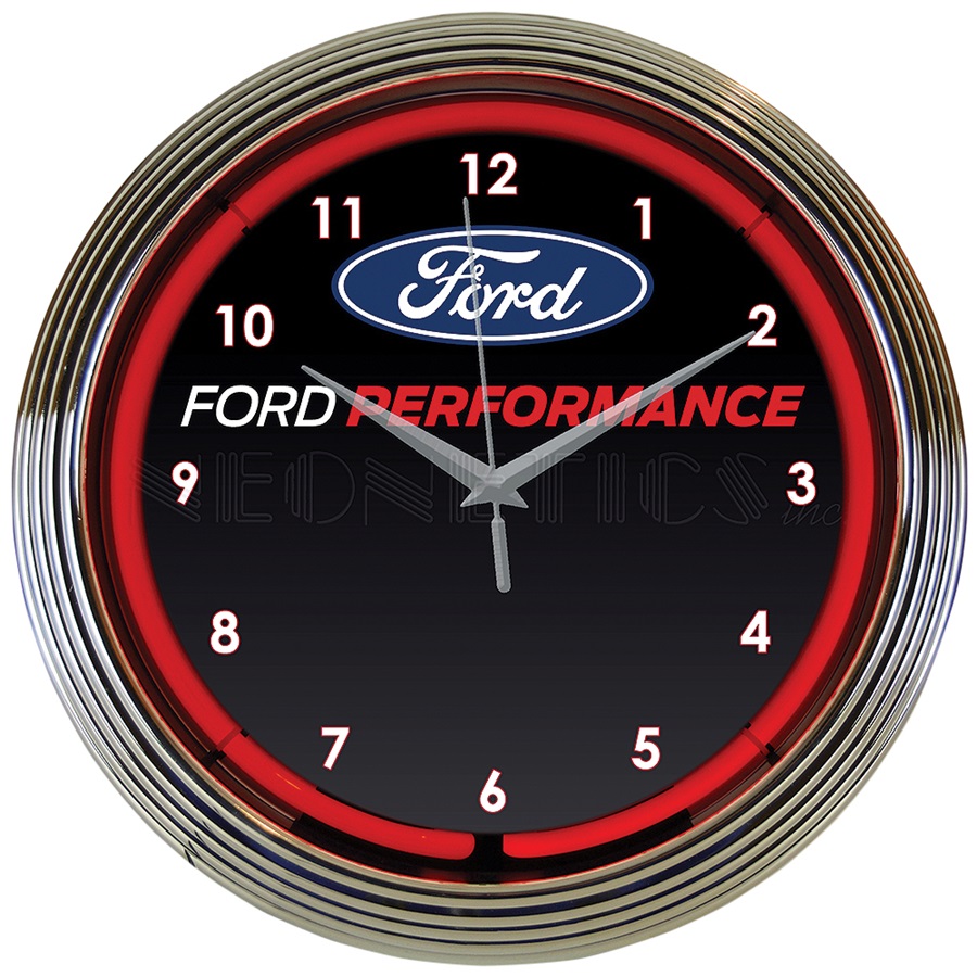 Ford Performance Neon Wall Clock