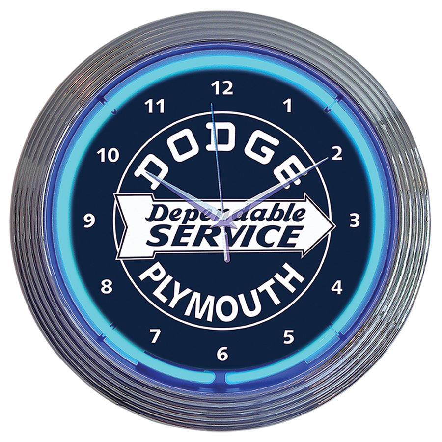 Dodge Service Neon Wall Clock