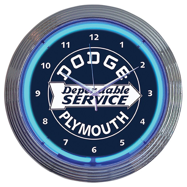 Dodge Service Neon Wall Clock