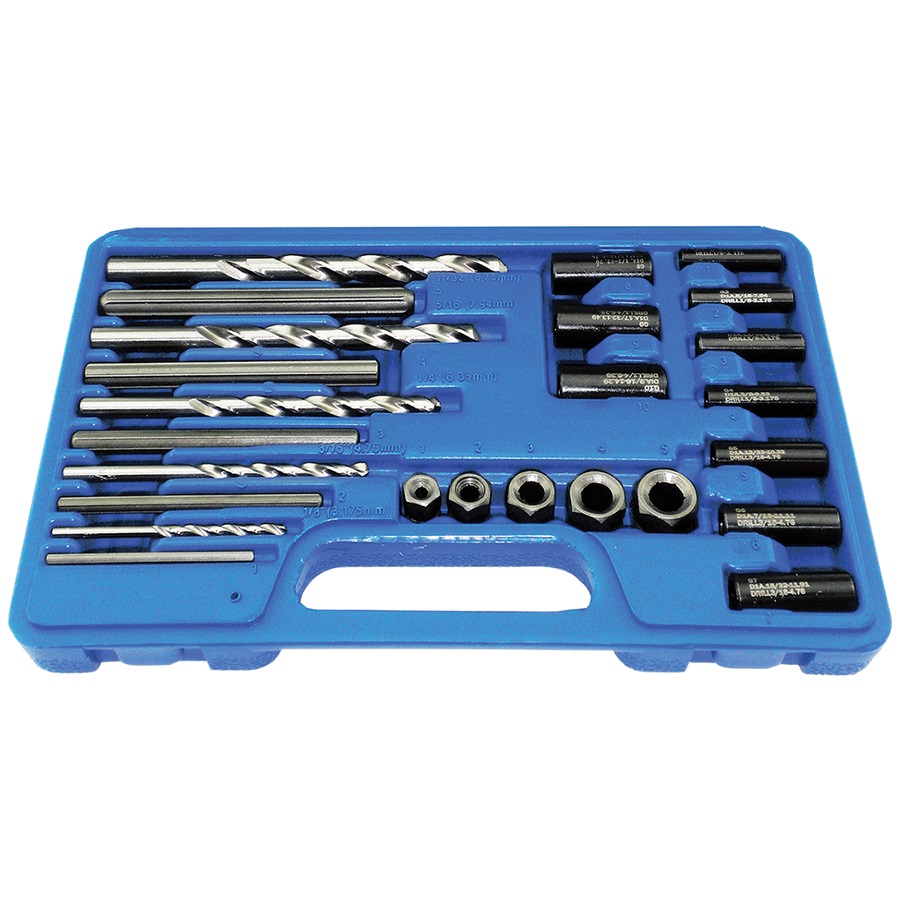 Astro Pneumatic® 25-Pc Screw Extractor/Drill & Guide Set