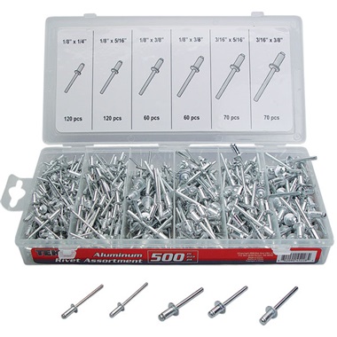 500-Pc Aluminum Rivet Assortment