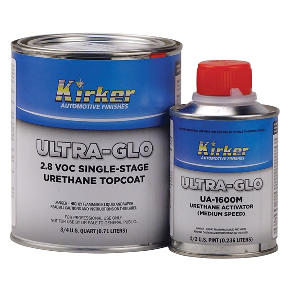 Kirker Super Jet Black ULTRA-GLO Urethane Topcoat 1 Qt Kit