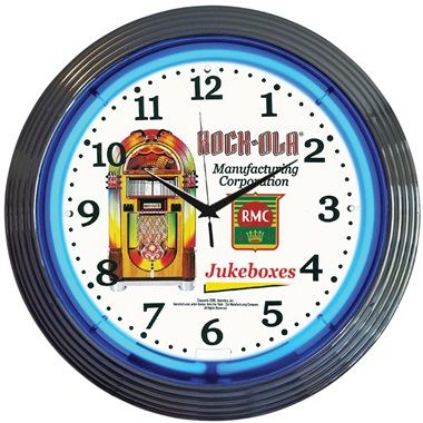 Rock-Ola® Jukebox Neon Wall Clock